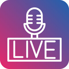 Live Podcast Icon Style