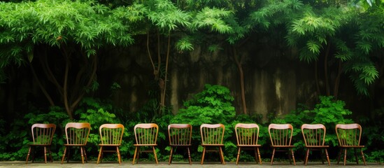 Chairs lined up outdoors