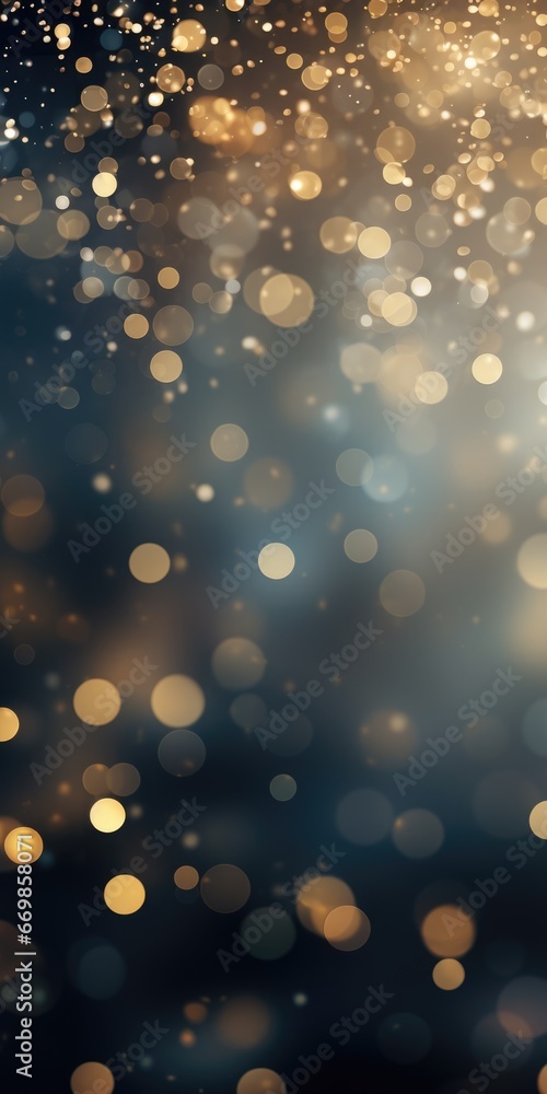 Poster A close-up shot of a blurry background with lights. This image can be used to create a dreamy or abstract atmosphere in various projects.