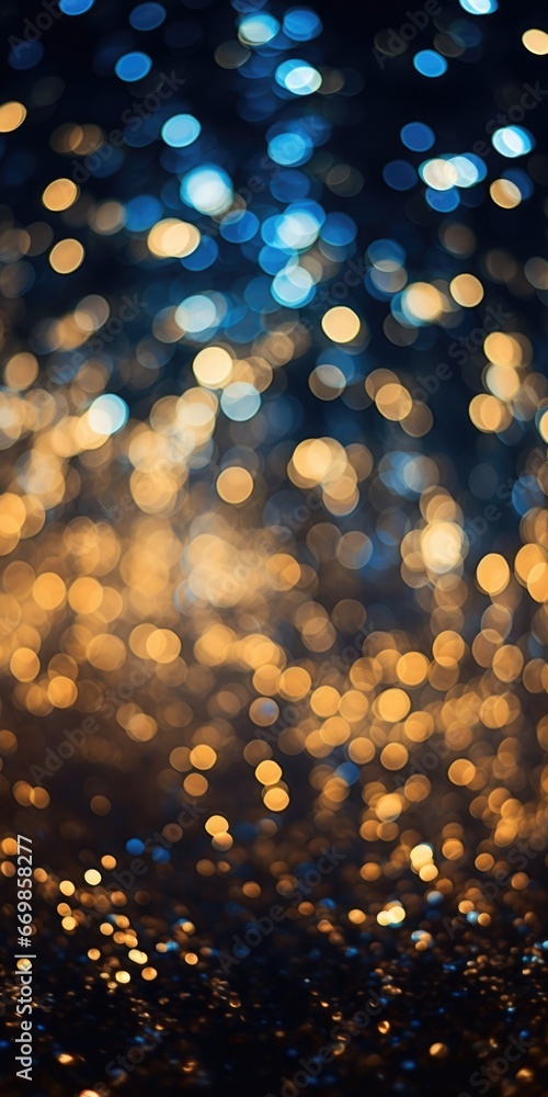 Poster A close-up view of a blurry background filled with vibrant lights. This image can be used to add a dynamic and energetic touch to various projects.