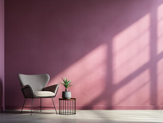 Mauve Wireframe Chair