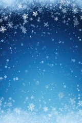 Fototapeta premium A blue background with snow flakes. Perfect for winter-themed designs and holiday projects.