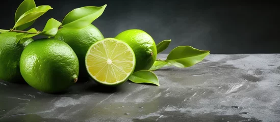 Foto op Plexiglas Fresh lime on the table © AkuAku