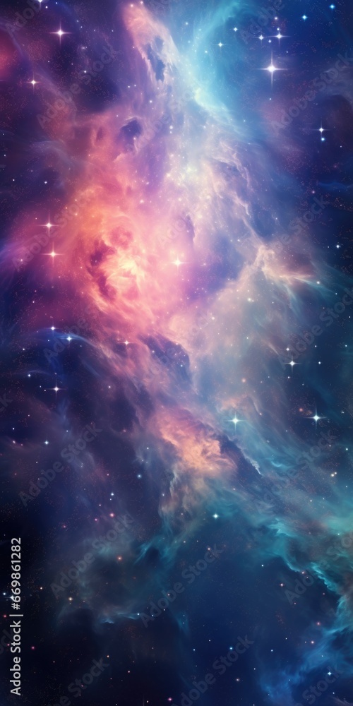 Poster A captivating image of a space scene filled with sparkling stars. Perfect for adding a touch of wonder and beauty to any project