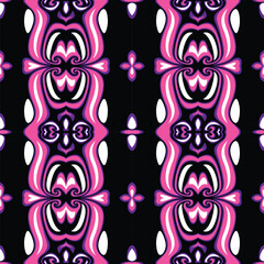 Pink and black abstract seamless pattern - 669861252