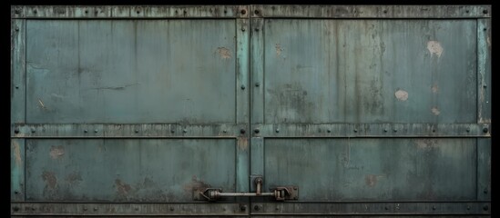 Aged metallic door wall backdrop