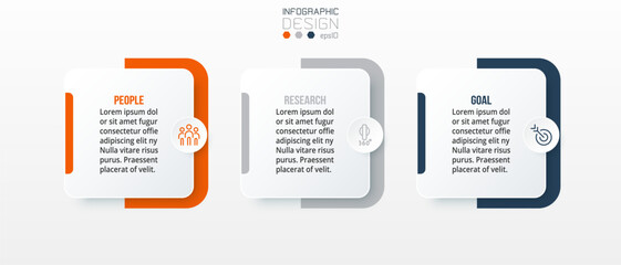 Business concept infographic template with option.
