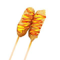 Illustration of sweet Corndog food
