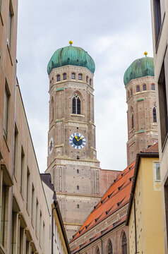 Munich, Germany - Towers of Frauenkirche Cathedral in Munich, Germany
