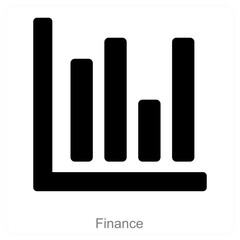 Finance and diagram icon concept