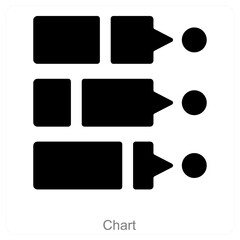 Chart and diagram icon concept