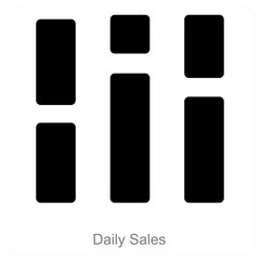 Daily Sales and diagram icon concept