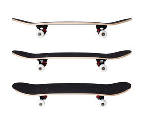 black skateboard isolated on white background © koosen