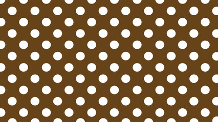 Brown background seamless pattern with white dots © Lara