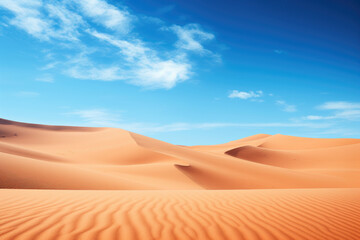 Fototapeta na wymiar Breathtaking panorama of endless sand dunes in the majestic desert landscape