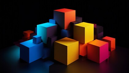 Obraz premium abstract background with squares