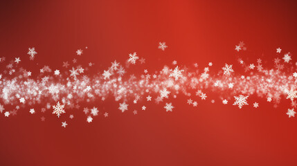 Obraz na płótnie Canvas Snow red background. Christmas snowy winter design. White falling snowflakes, abstract landscape. Cold weather effect.