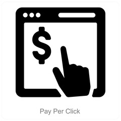 Pay Per Click icon concept