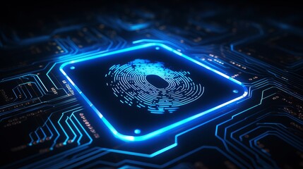 enhancing security: digital fingerprint scanner for biometric identity and data protection
