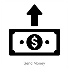 Send Money and currency icon concept