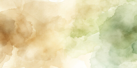 Green beige olive colored water colour background ambient backdrop, generated ai 