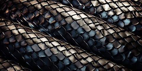 Snake skin scales textured up close macro background backdrop, generated ai