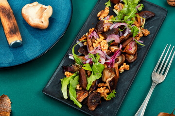 Roasted mushroom salad