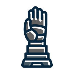 Space Gloves Vector Thick Line Filled Colors Icon Design Vector Thick Line Filled Colors Icon Design © IYIKON