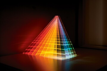 Light spectrum through prism. Generative AI