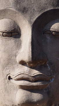 Detail of the giant Buddha face