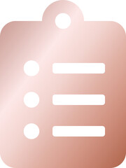 Rose Gold List Icon