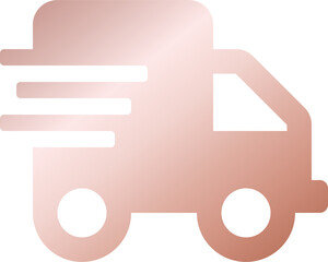 Rose Gold Moving-Truck Icon