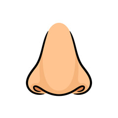 Nose Illustration With Black Outline