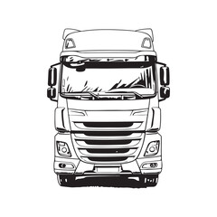 Truck Head Design Vector, Logo and Image
