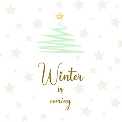 christmas card with christmas tree. For invitation, flyer, poster, card, banner, brochure, post in social networks, advertising.