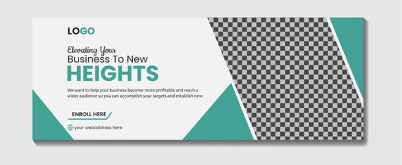 Corporate Facebook cover template design.