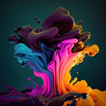 abstract, beautiful canvas artwork, stunning amazing detail, colorful, splash color, generated by AI