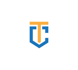 TC letter logo design vector template