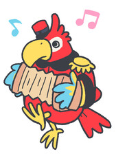 マーチングのオウム