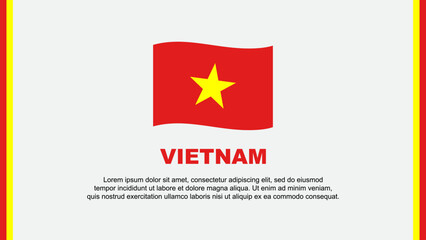 Vietnam Flag Abstract Background Design Template. Vietnam Independence Day Banner Social Media Vector Illustration. Vietnam Cartoon