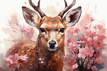 deer in the woods