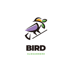 modern bird logo vector
