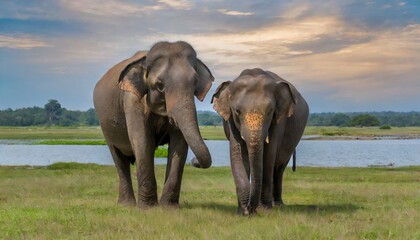 elephants in the river