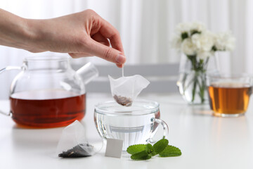 Concept of cold season drink or hot drink - tea