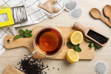 Concept of cold season drink or hot drink - tea