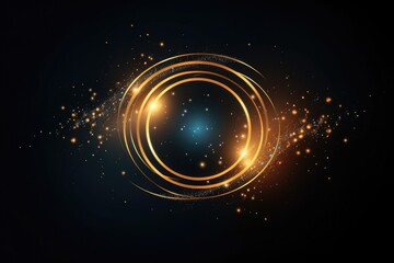 Obraz premium Gold Circle line abstract background. Generative AI