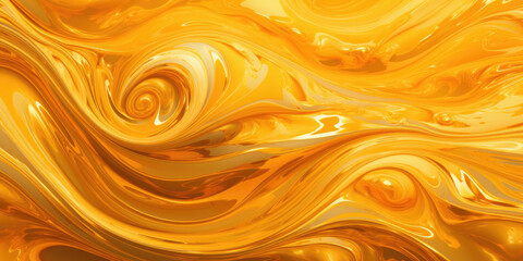The texture of liquid gold with the addition of shiny pigment. Abstract golden texture of waves,...