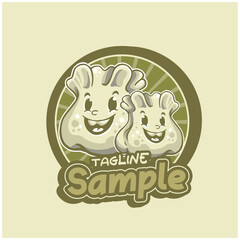 Dimsum mascot logo vector illustration