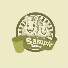 Dimsum mascot logo vector illustration