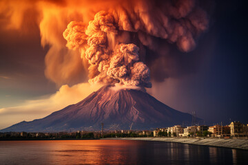 Volcano Eruption and Smoke